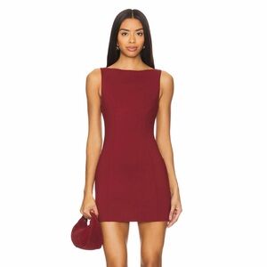 Camila Coelho maroon dress